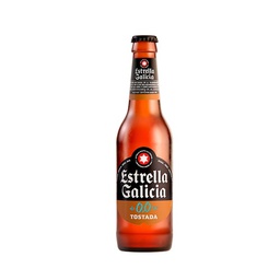 Botella de Cerveza Estrella Galicia 0.0 Tostada 25 cl
